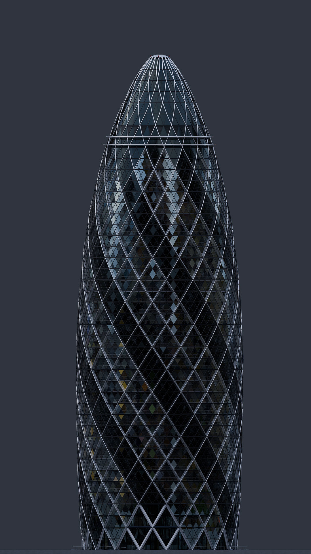 30 St Mary Axe - The Gherkin 3D model_2