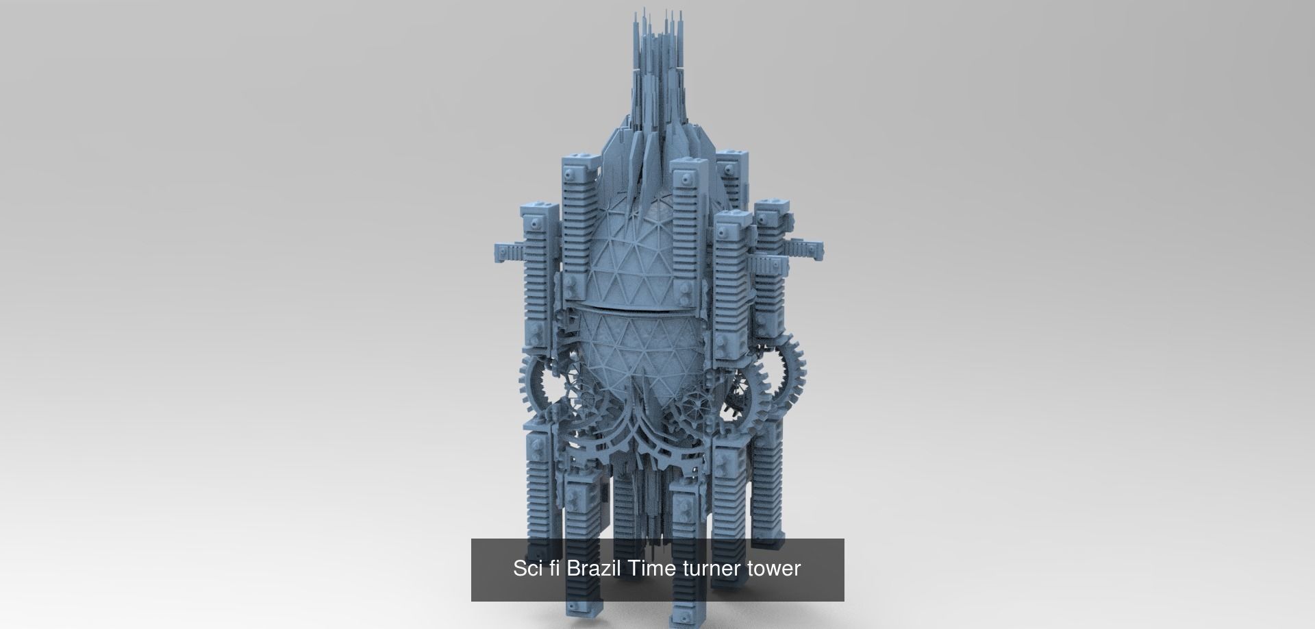 Gold faberge steampunk tower collection _11