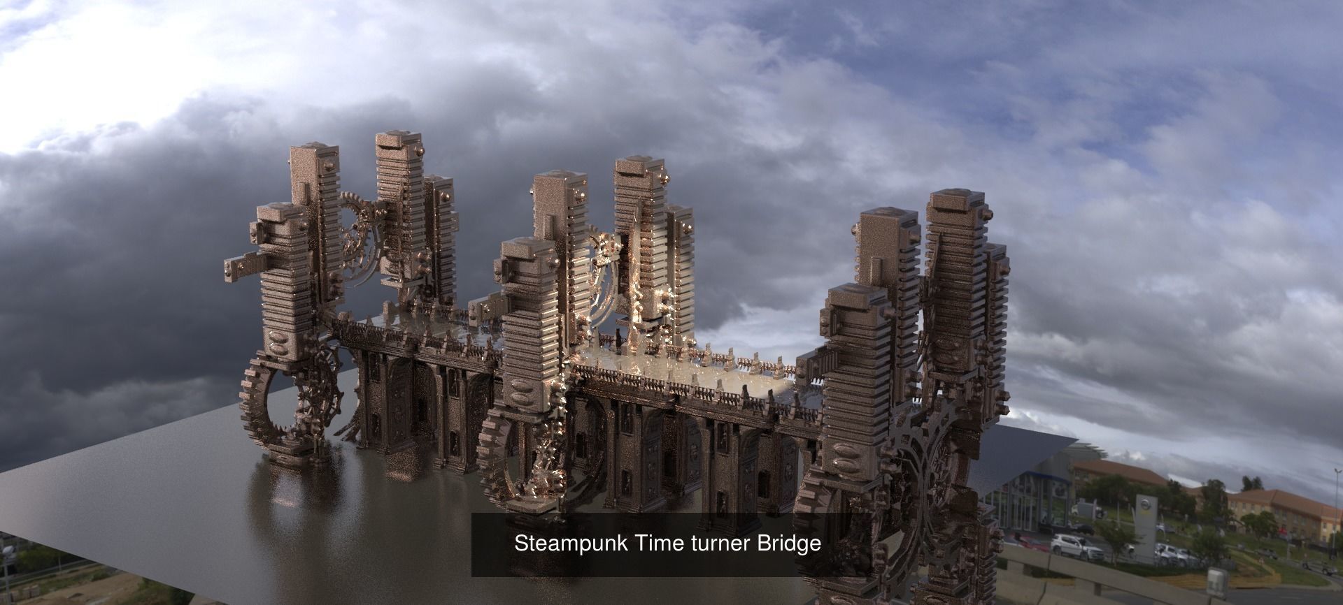 Gold faberge steampunk tower collection _19