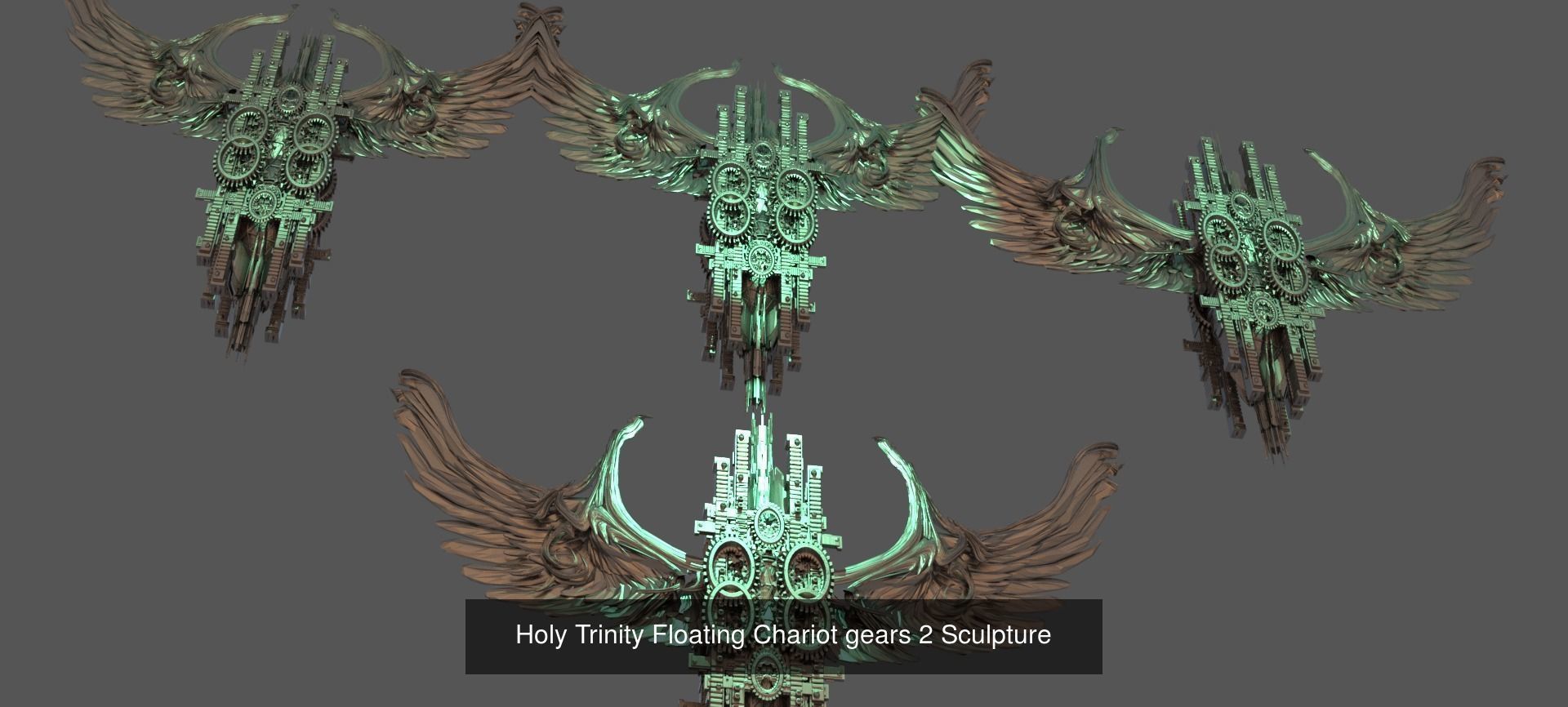 Gold faberge steampunk tower collection _14