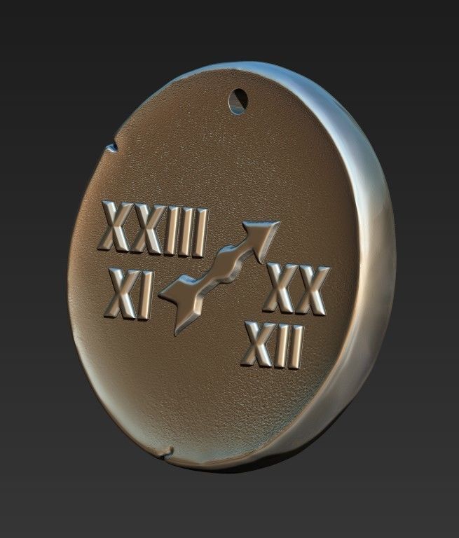 Zodiaque medal  Sagittarius 3D print model_7
