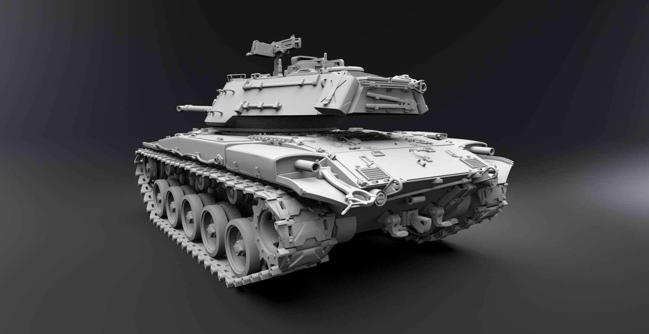 M41 Walker Bulldog Scale model 3D print model_2