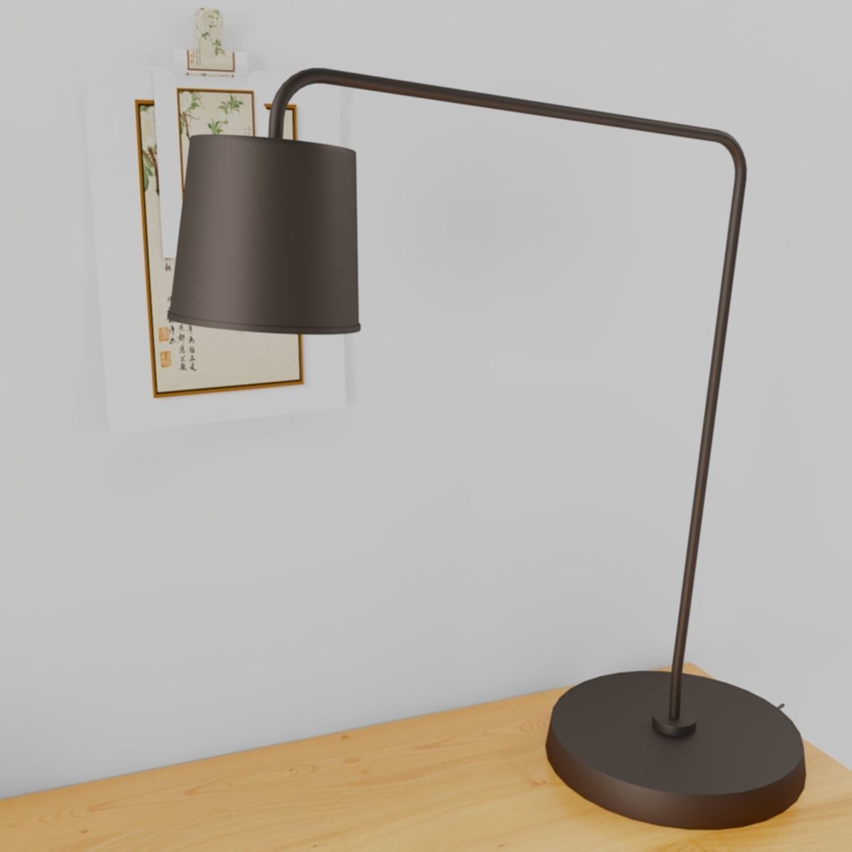 Nordic style desk Free 3D model_4