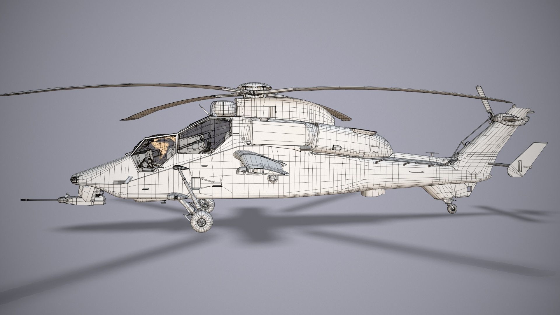  EC-665 Tiger ARH Australia Static Low-poly 3D model_37