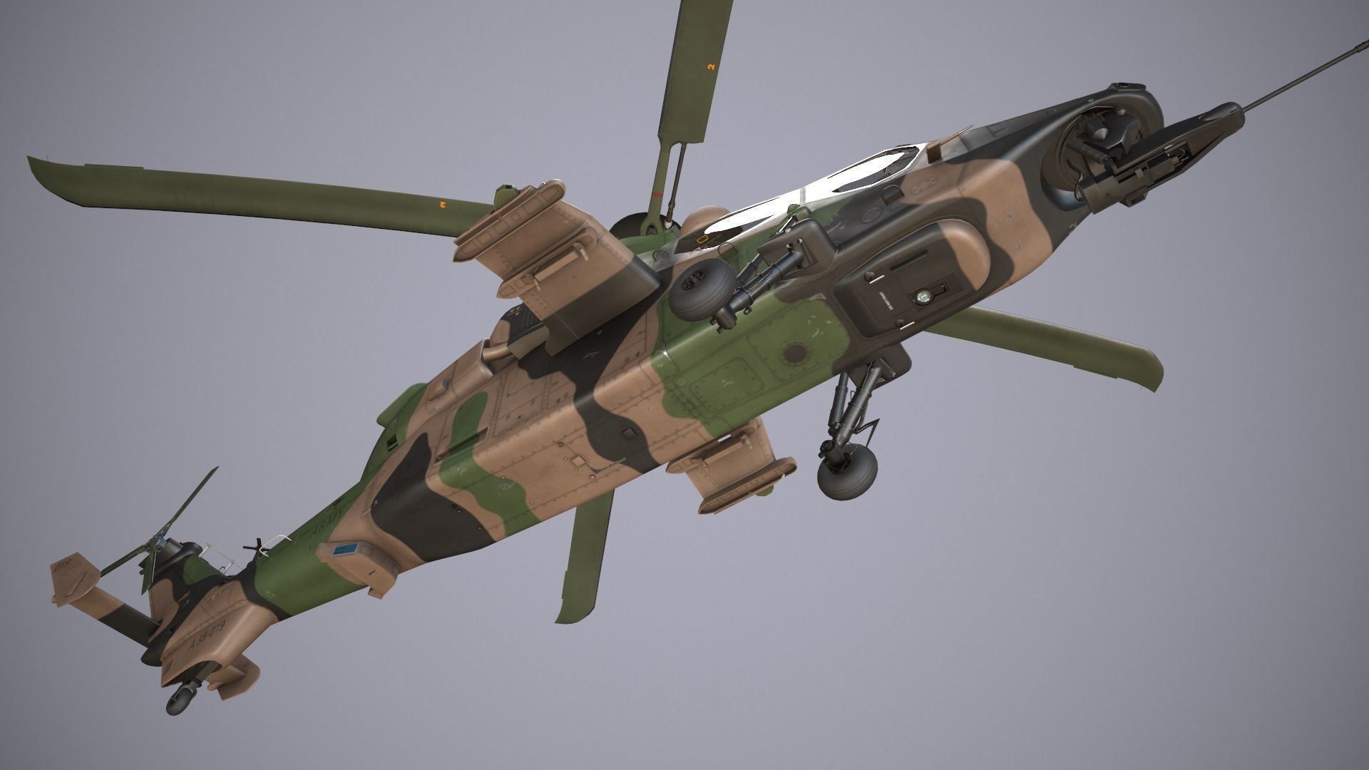  EC-665 Tiger ARH Australia Static Low-poly 3D model_17