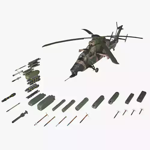  EC-665 Tiger ARH Australia Static Low-poly 3D model