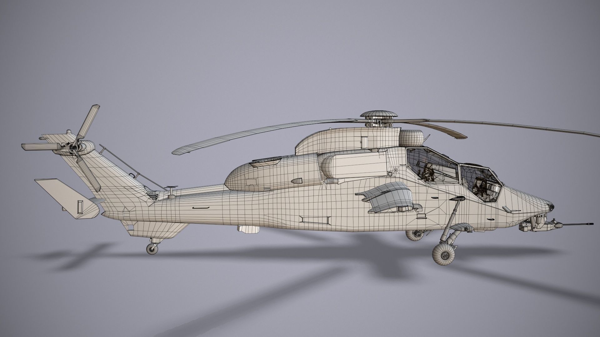  EC-665 Tiger ARH Australia Static Low-poly 3D model_36