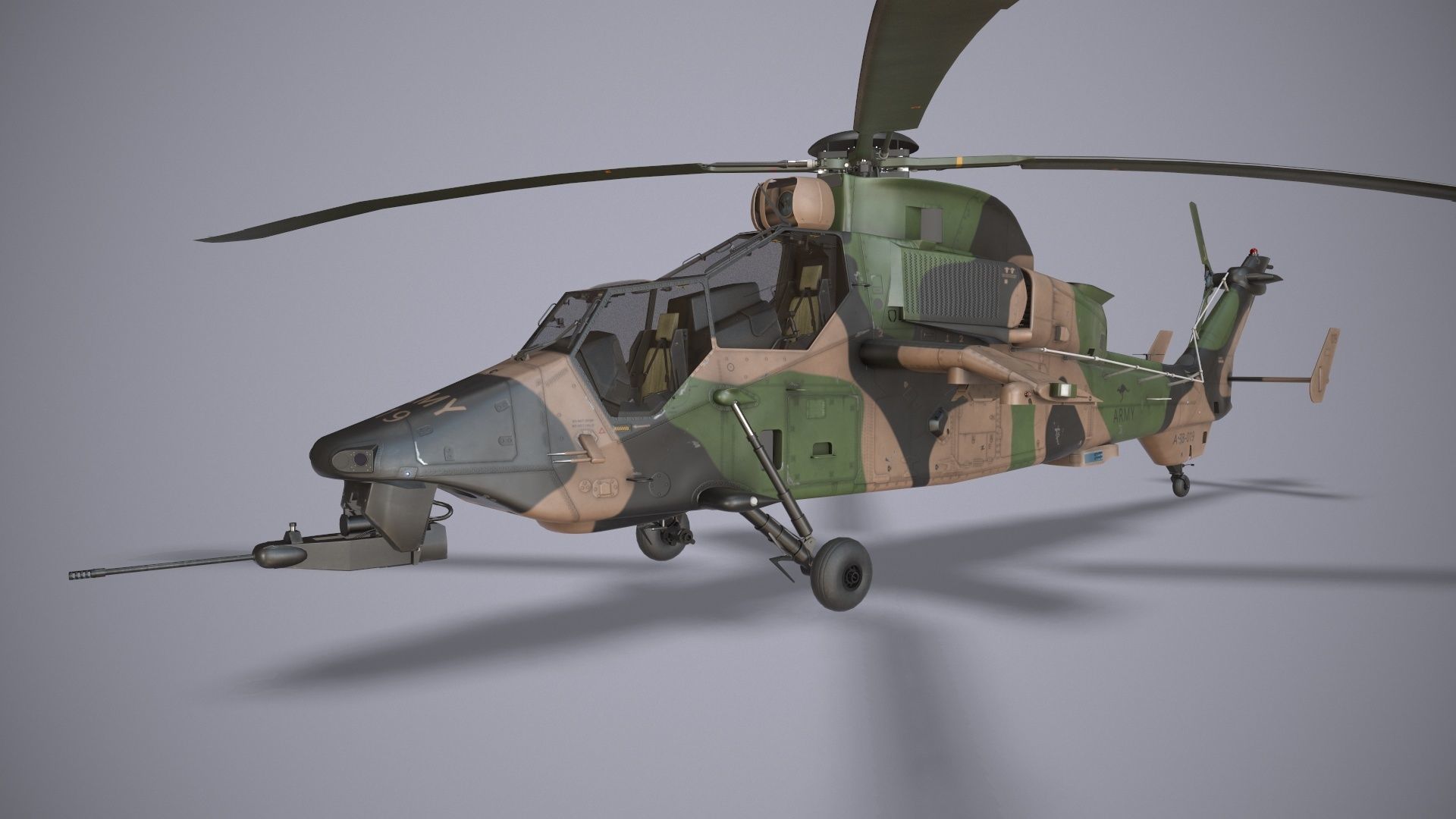  EC-665 Tiger ARH Australia Static Low-poly 3D model_3