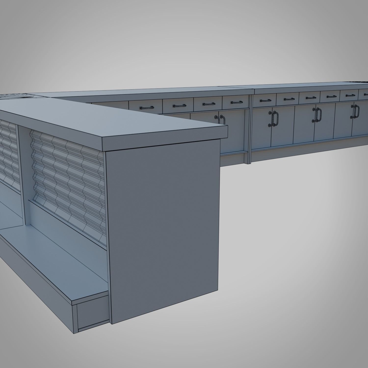 Bar table Low-poly 3D model_15