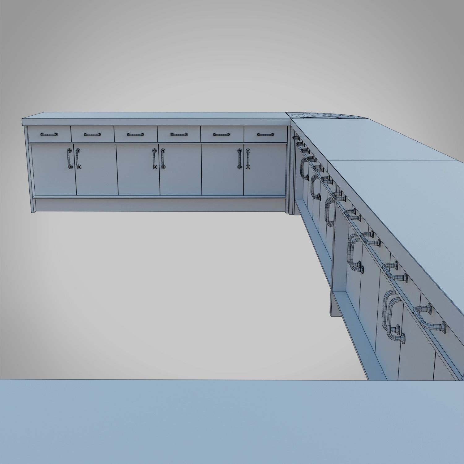 Bar table Low-poly 3D model_17