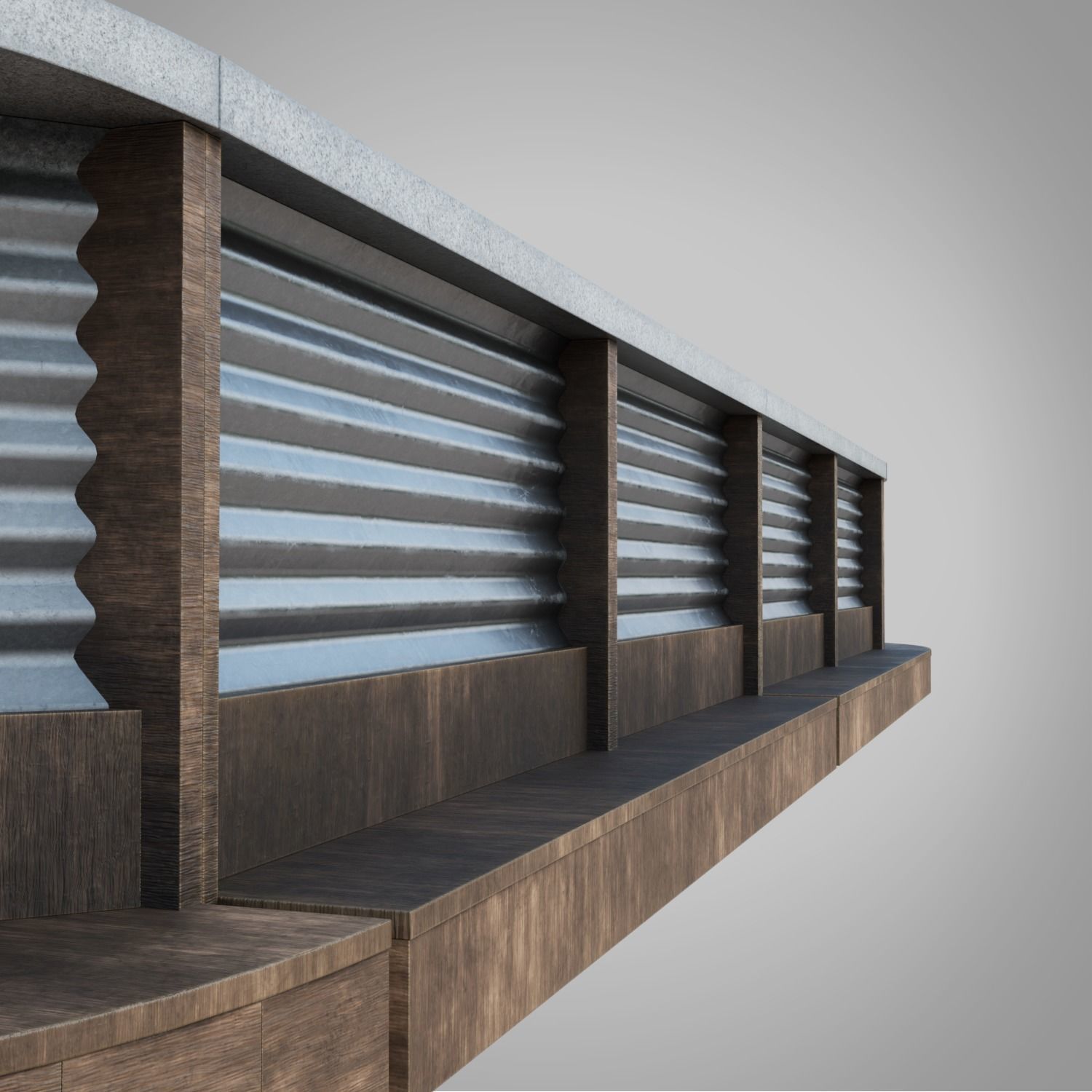 Bar table Low-poly 3D model_10