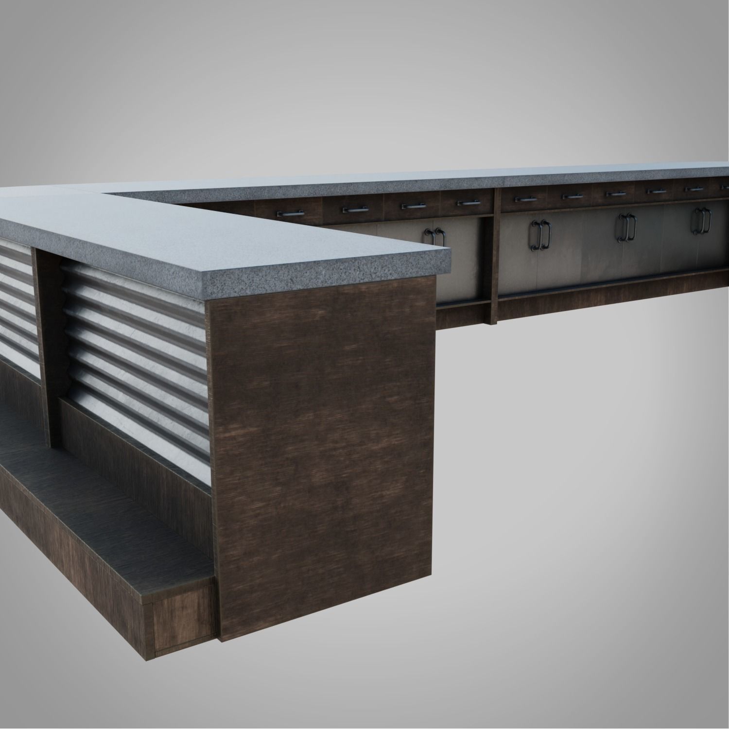 Bar table Low-poly 3D model_7