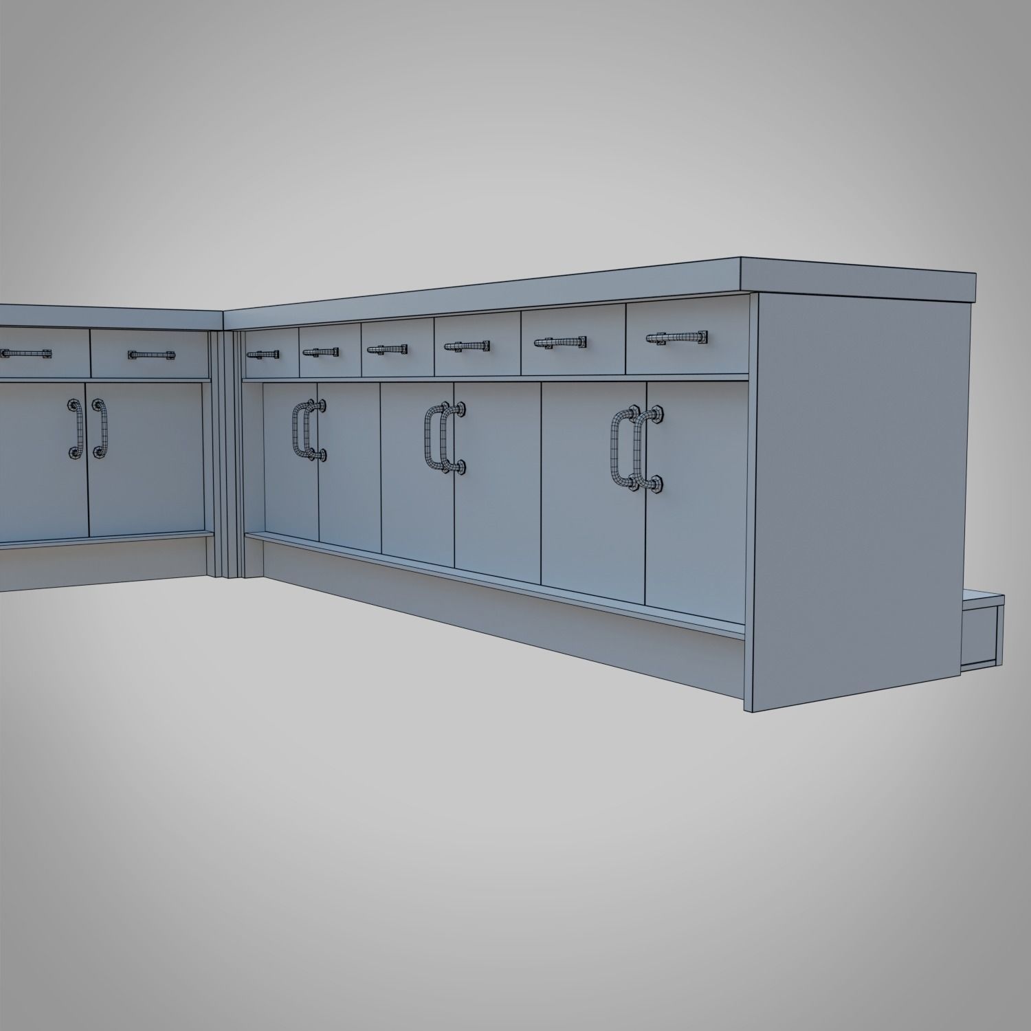 Bar table Low-poly 3D model_14