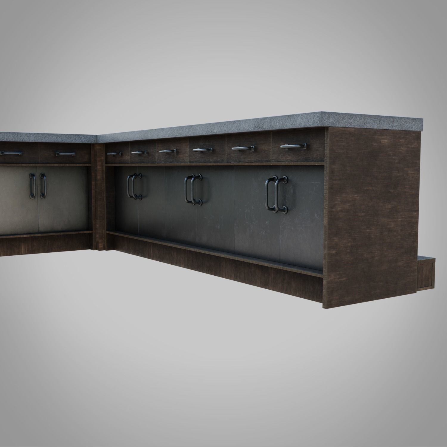 Bar table Low-poly 3D model_6