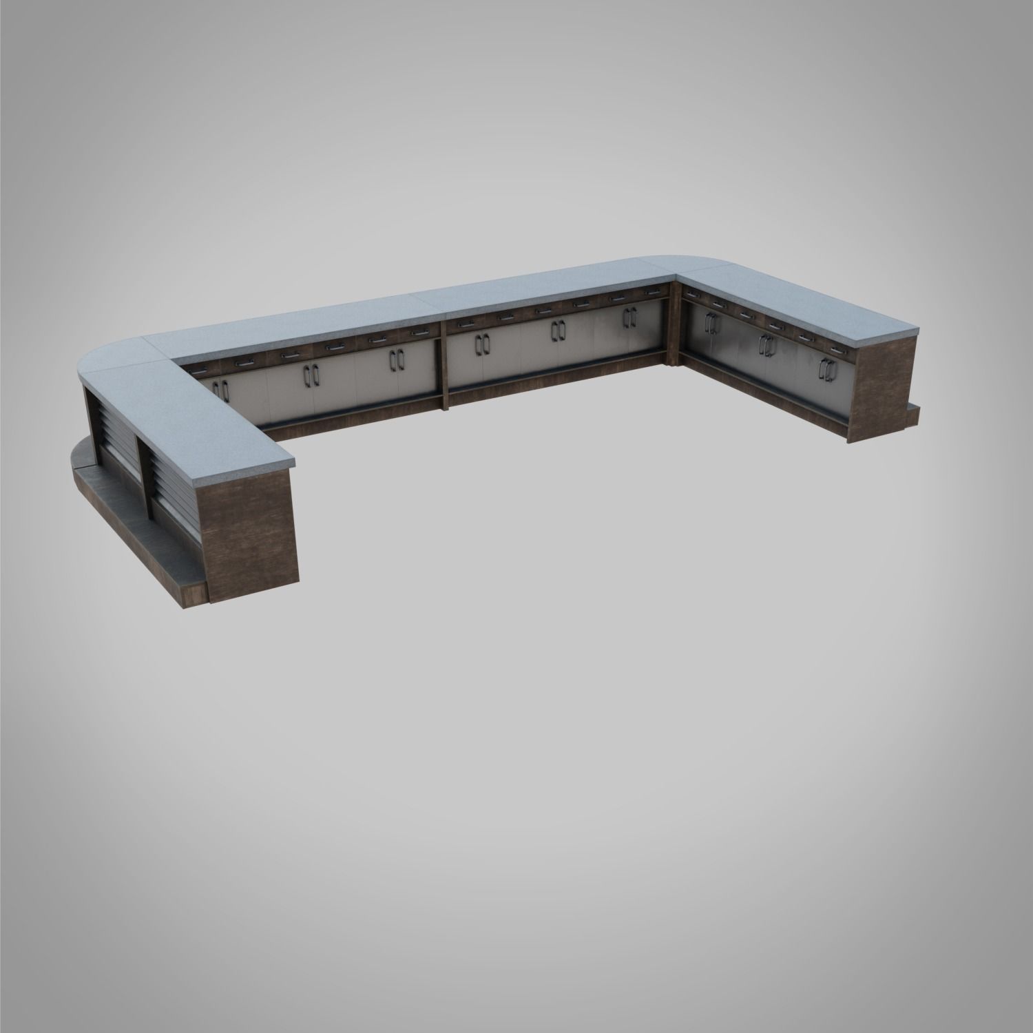 Bar table Low-poly 3D model_2
