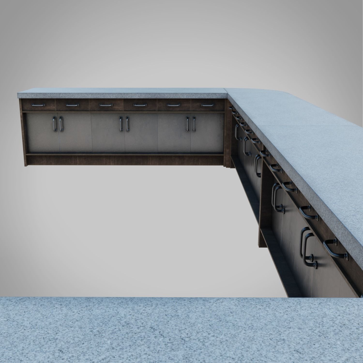 Bar table Low-poly 3D model_9