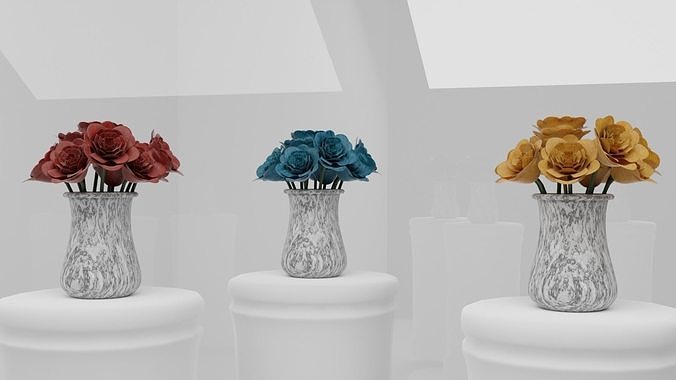 3D modeling of flowers 3D model