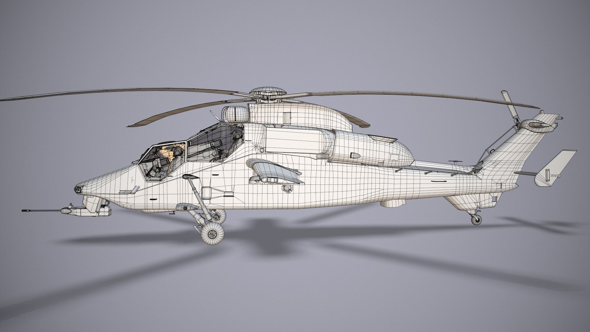  EC-665 Tiger ARH Australia Basic Animation Low-poly 3D model_38