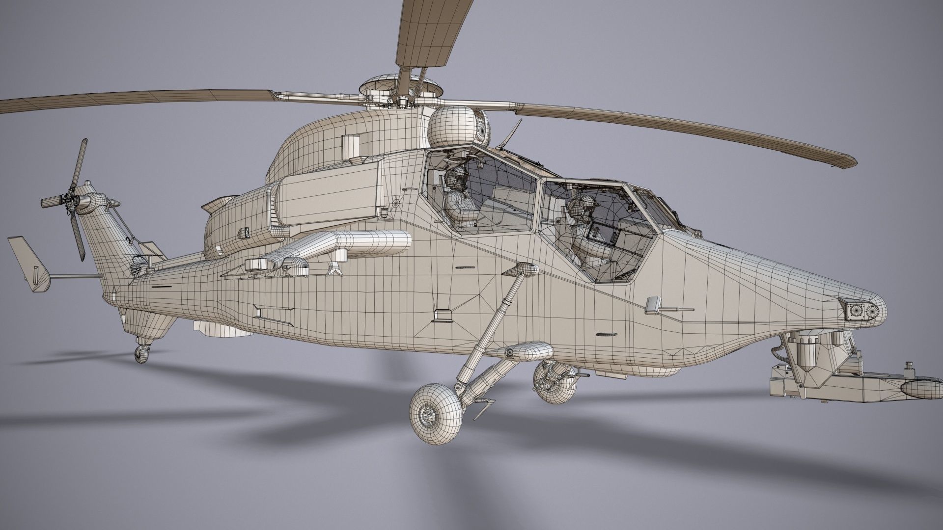  EC-665 Tiger ARH Australia Basic Animation Low-poly 3D model_41