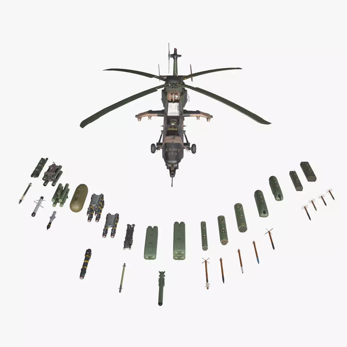  EC-665 Tiger ARH Australia Basic Animation Low-poly 3D model_0