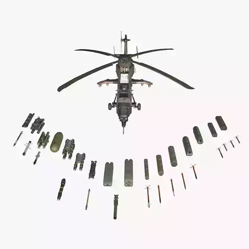  EC-665 Tiger ARH Australia Basic Animation Low-poly 3D model