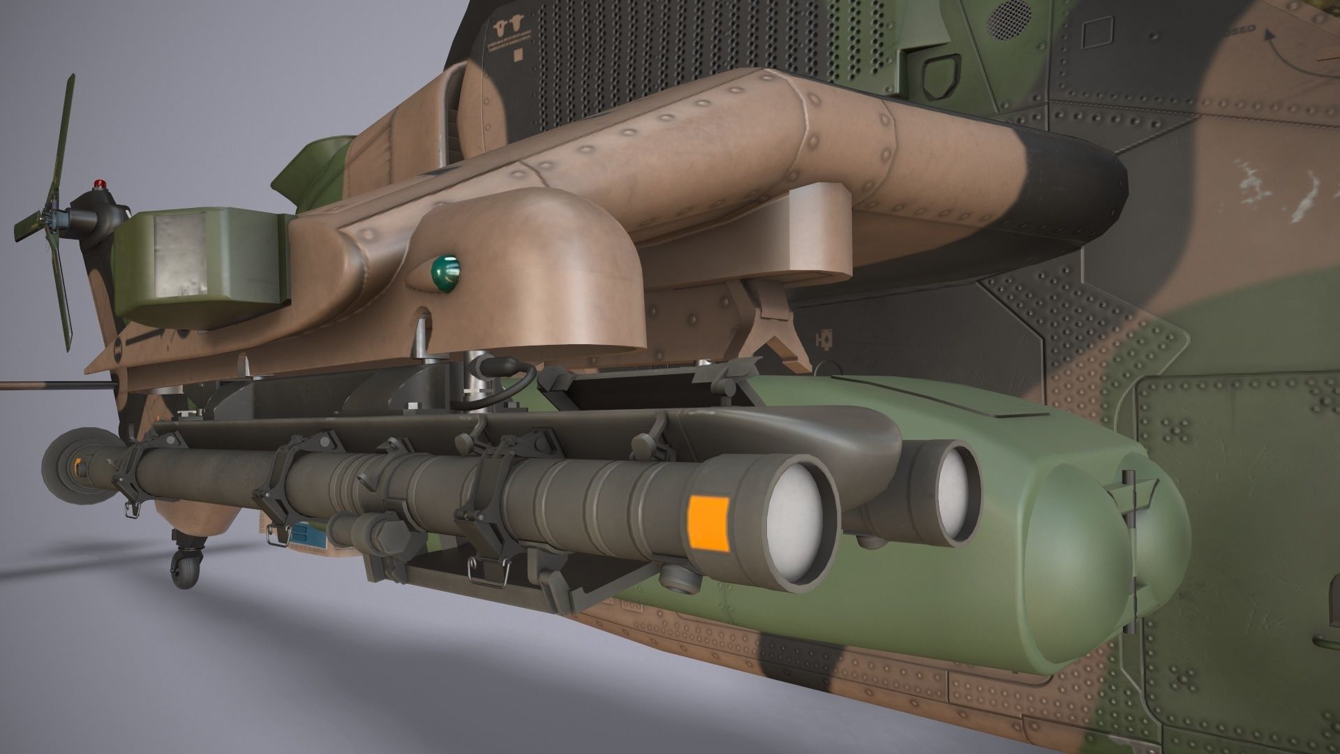  EC-665 Tiger ARH Australia Basic Animation Low-poly 3D model_27