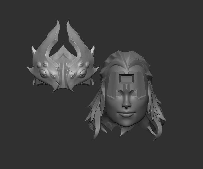 Arachne Headsculpt for Action Figures 3D print model_2