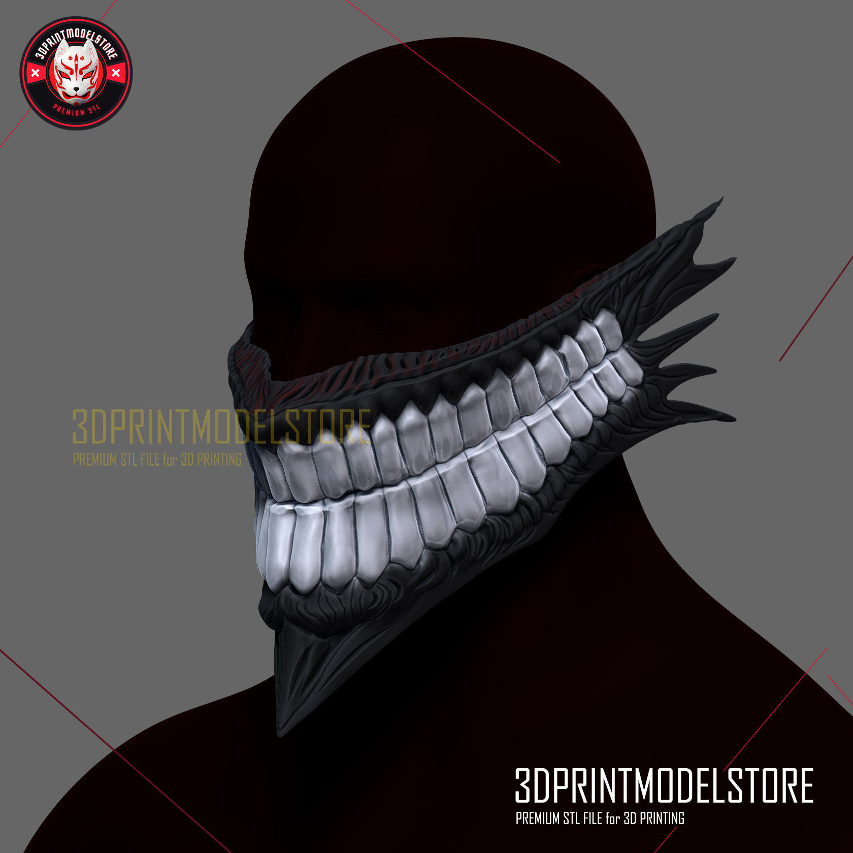 Dandadan Okarun Mask - Anime Cosplay Hollow Mask 3D model 3D printable ...