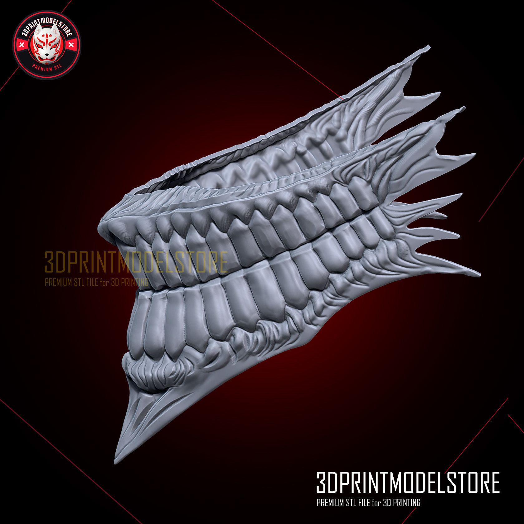 Dandadan Okarun Mask - Anime Cosplay Hollow Mask 3D print model_10