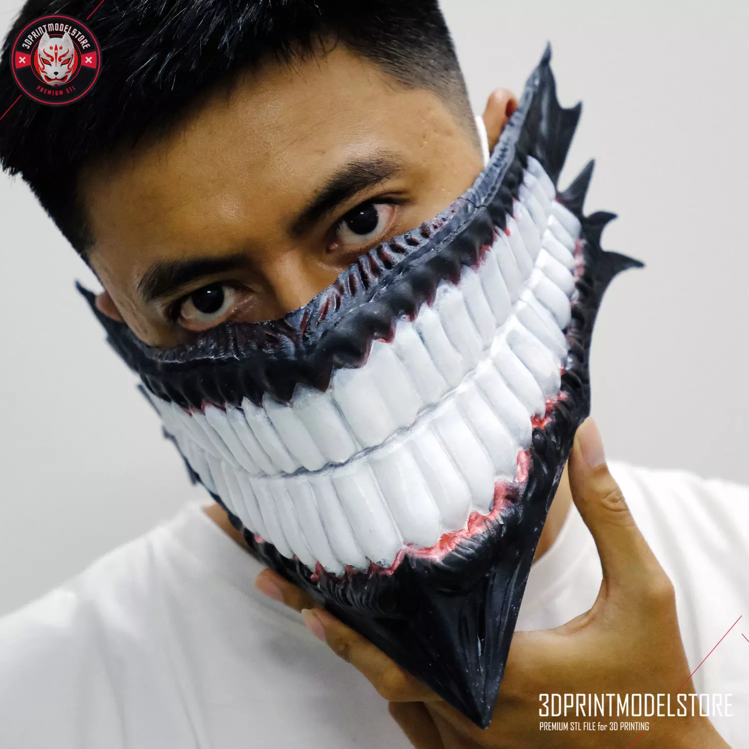 Dandadan Okarun Mask - Anime Cosplay Hollow Mask 3D print model_0