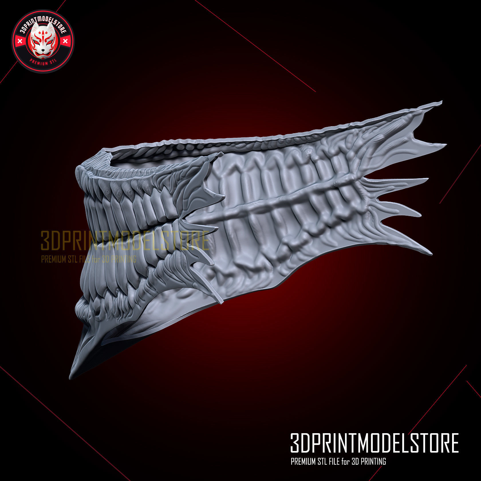 Dandadan Okarun Mask - Anime Cosplay Hollow Mask 3D print model_11