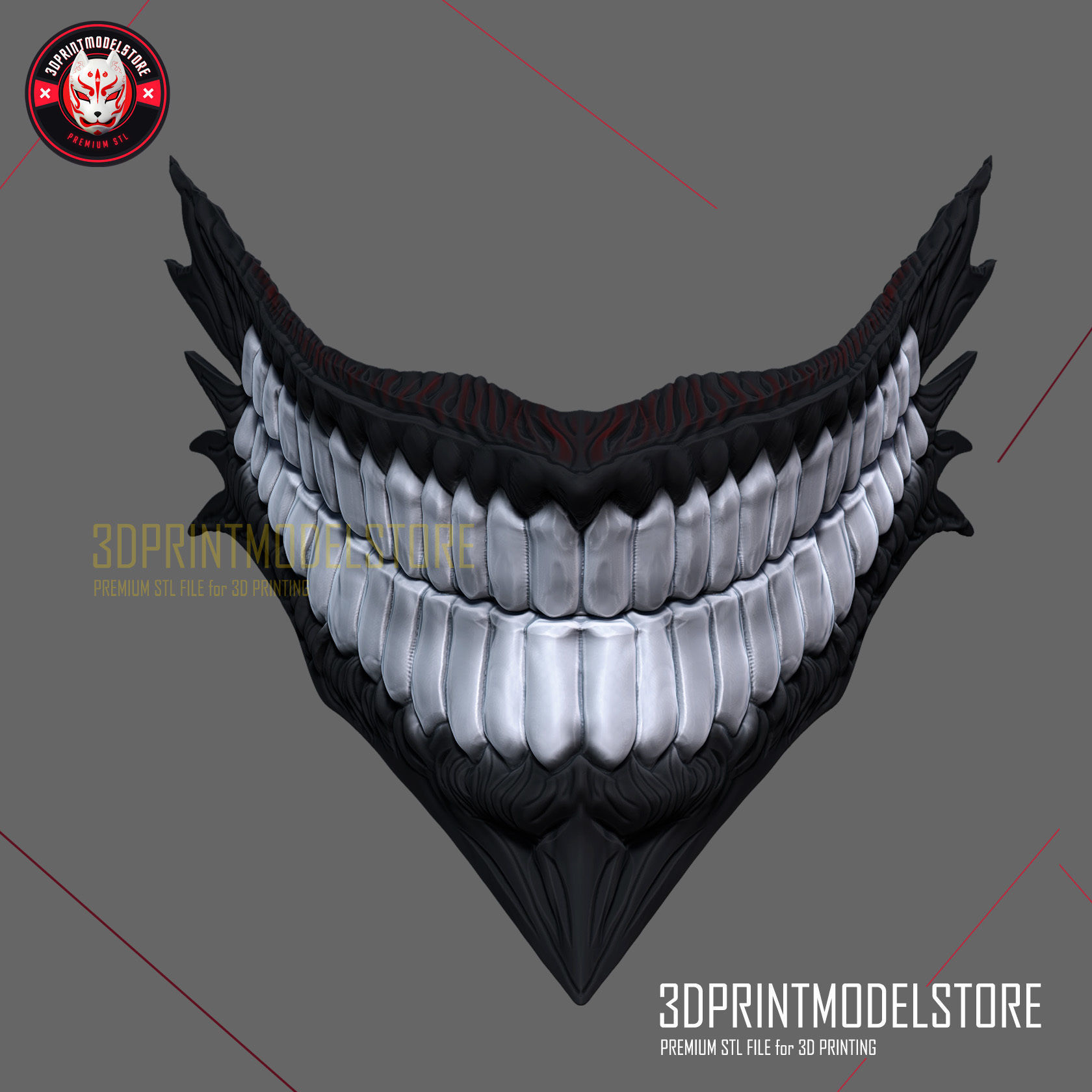 Dandadan Okarun Mask - Anime Cosplay Hollow Mask 3D print model_6