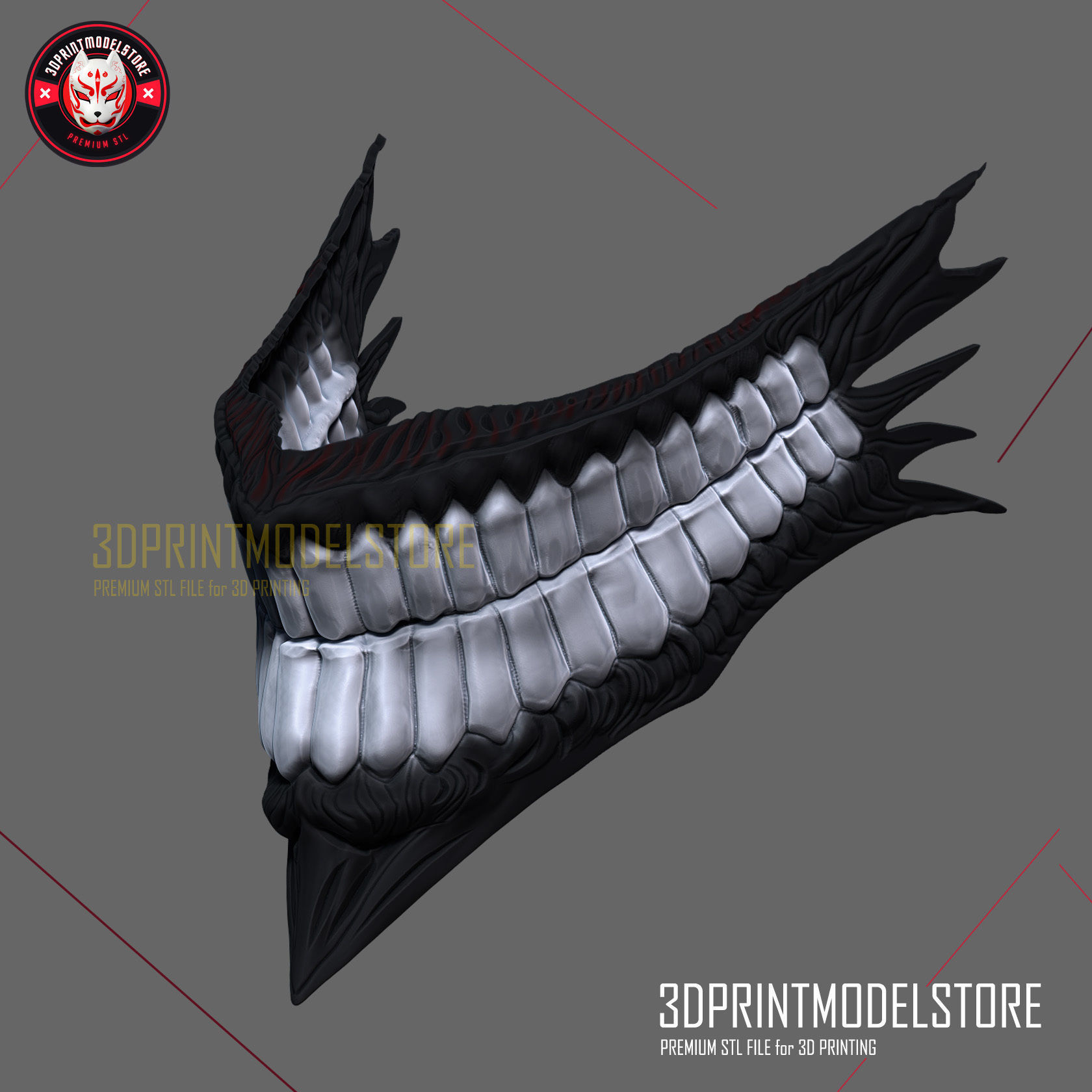 Dandadan Okarun Mask - Anime Cosplay Hollow Mask 3D print model_7