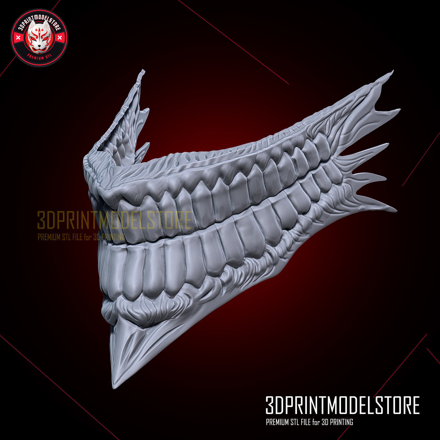 Dandadan Okarun Mask - Anime Cosplay Hollow Mask 3D print model_9