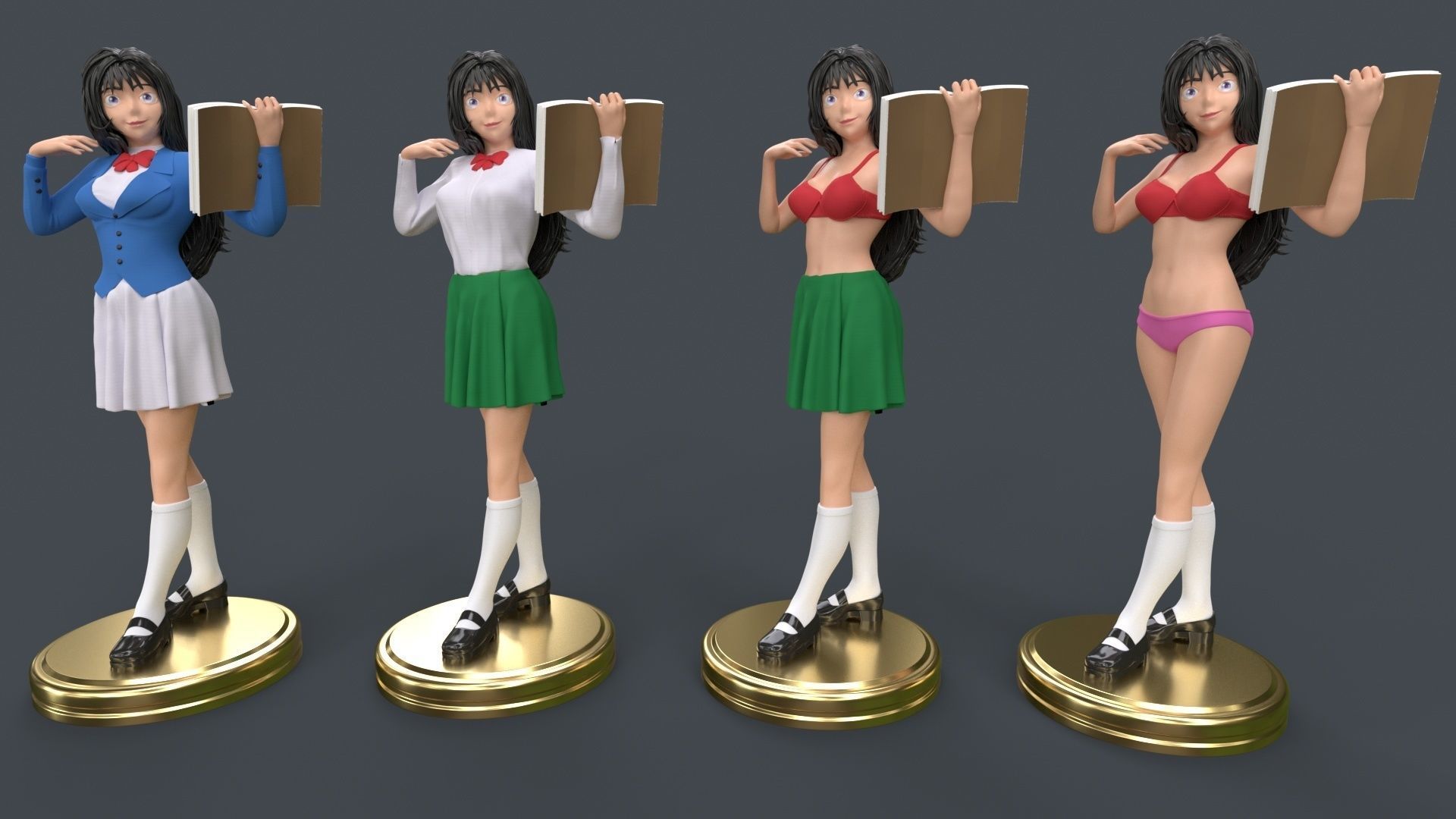 Anime WOMAN 3d printing - ULTIMATE PACK 3D Model Collection_42