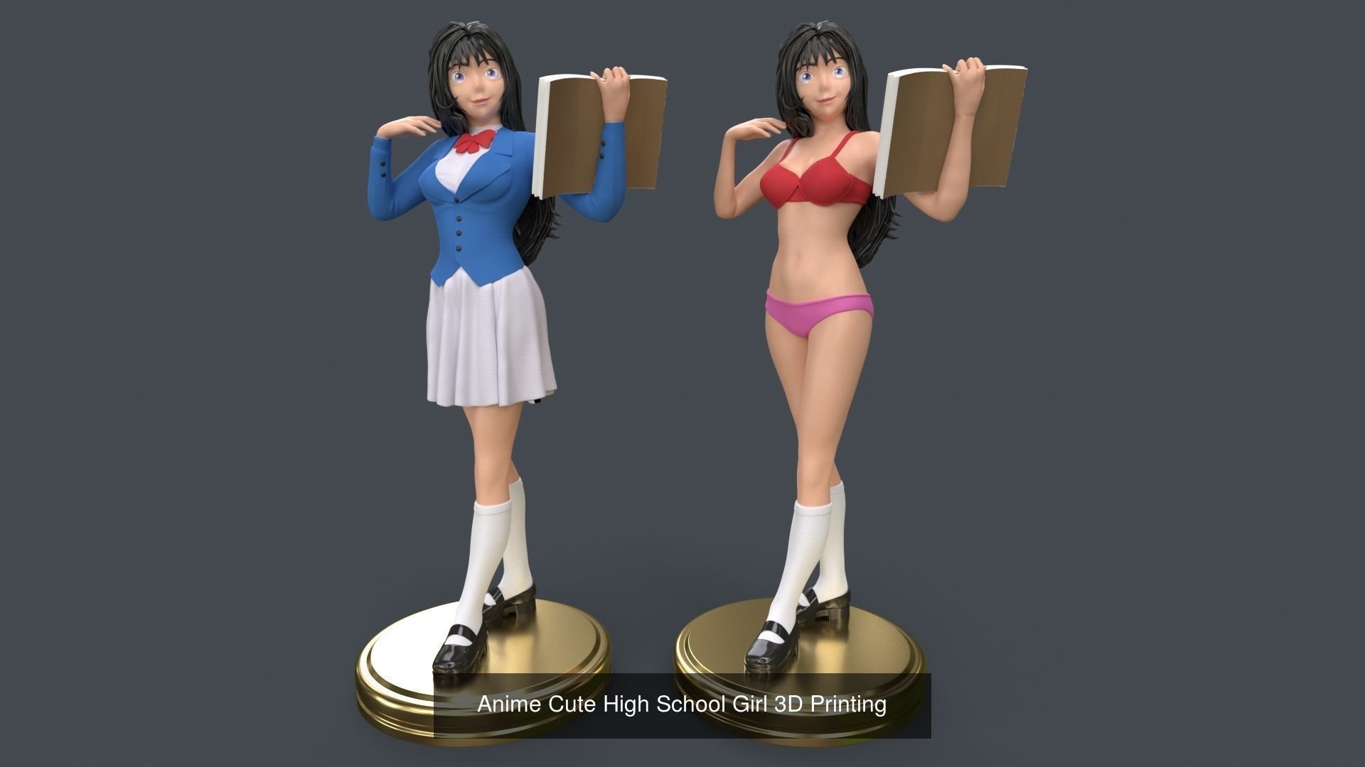 Anime WOMAN 3d printing - ULTIMATE PACK 3D Model Collection_32
