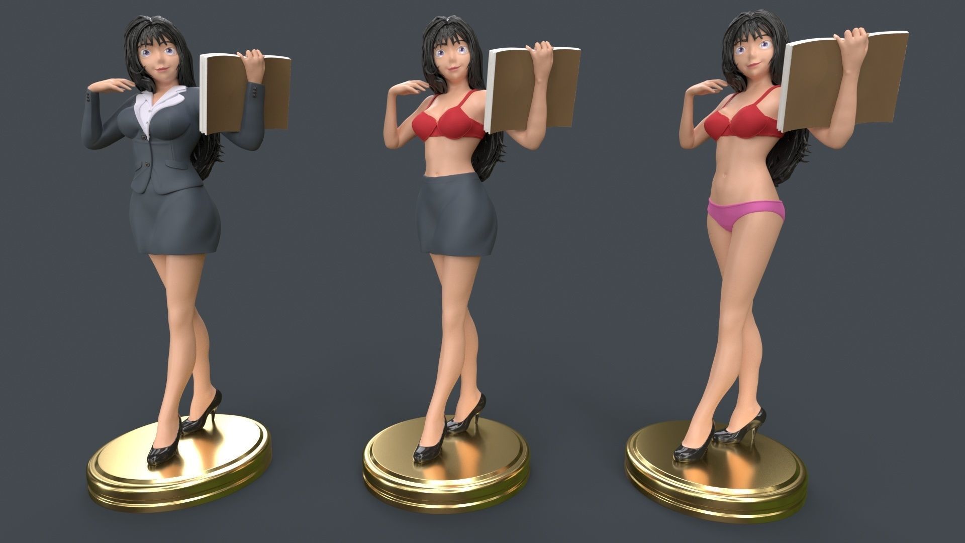 Anime WOMAN 3d printing - ULTIMATE PACK 3D Model Collection_38