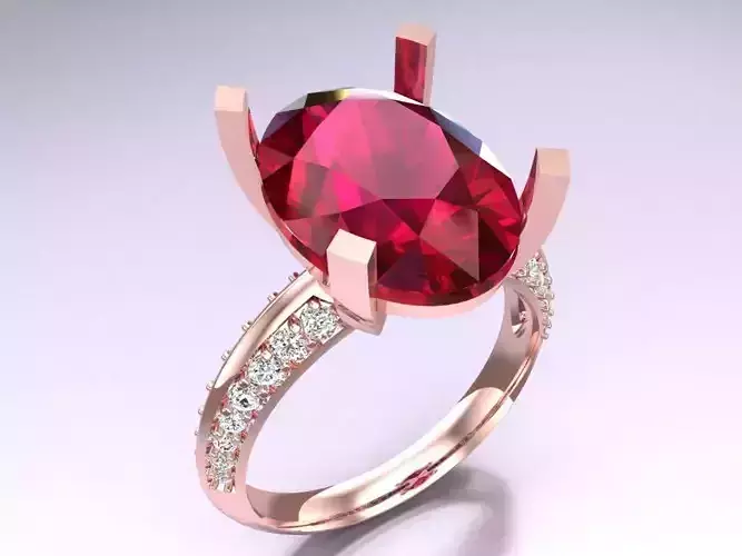 Oval stone ring - Womens  Rings - N116245