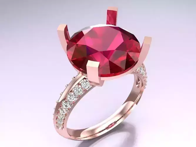 Diamond Ring - Womens Rings - N116252 3D print model