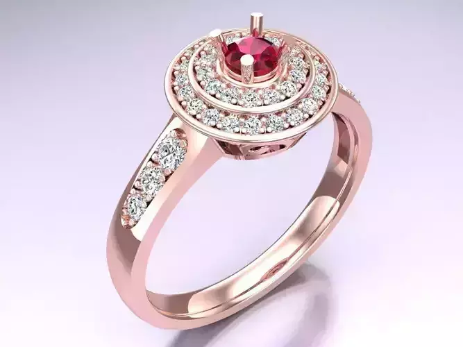 Diamond Ring - Womens Rings - N116256 3D print model