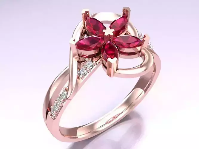 Diamond Ring - Womens Rings - N116332 3D print model