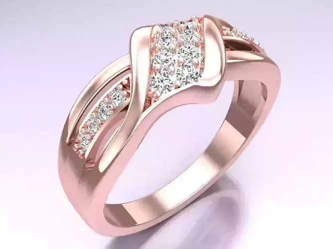 Diamond Ring - Womens Rings - N116404 3D print model