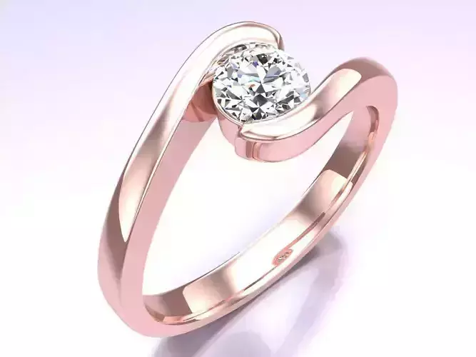 Diamond Ring - Womens Rings - N119303 3D print model