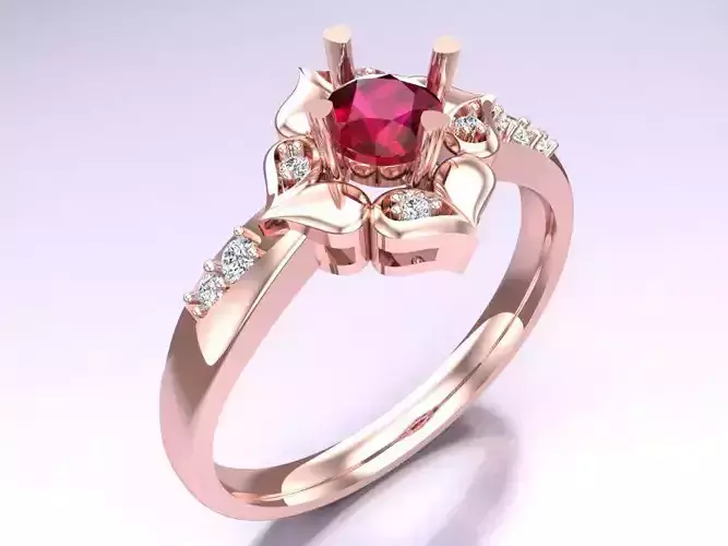 Diamond Ring - Womens Rings - N119309 3D print model