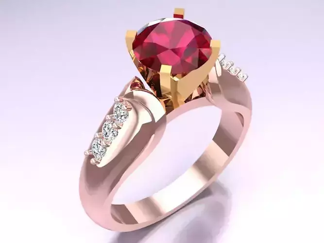 Diamond Ring - Womens Rings - N119313 3D print model