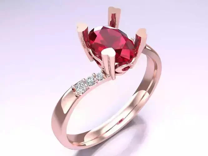 Oval stone ring - Womens  Rings - N119330