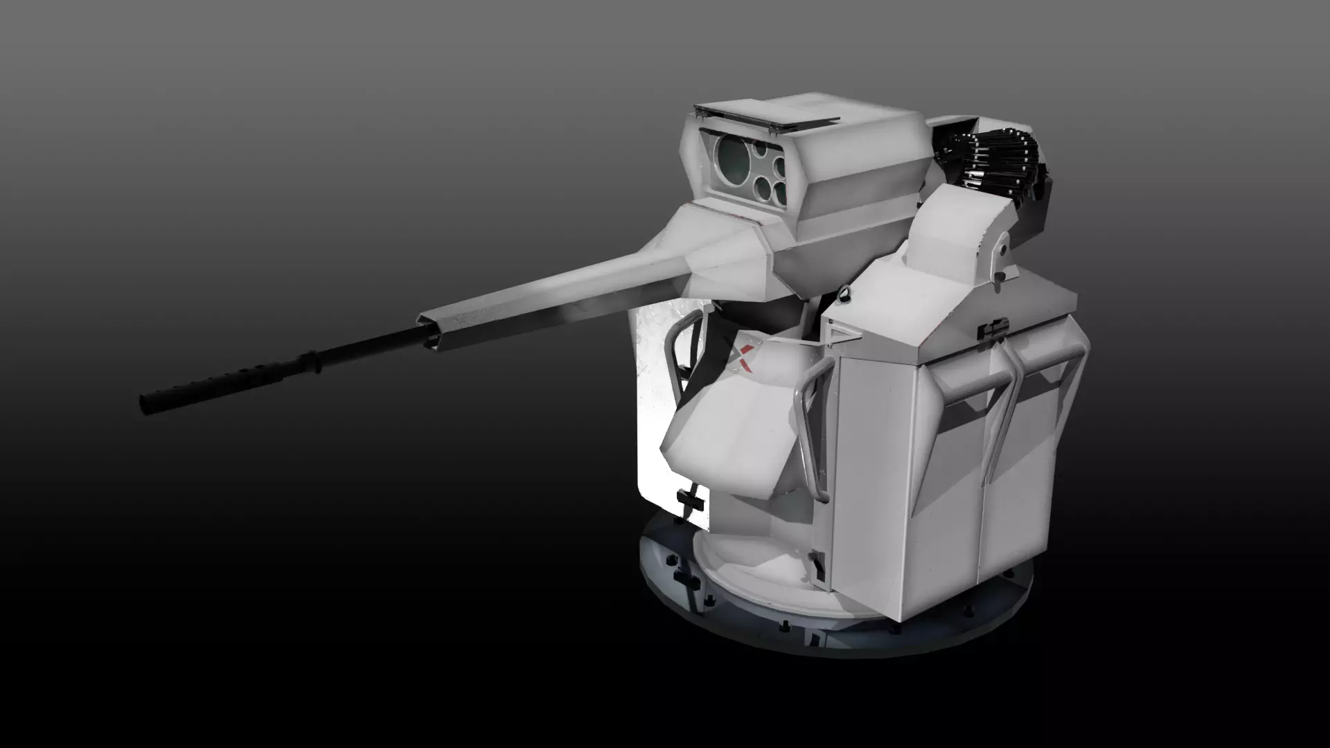 Nexter Narwhal 20 Naval Weapon Station gameready Low-poly 3D model