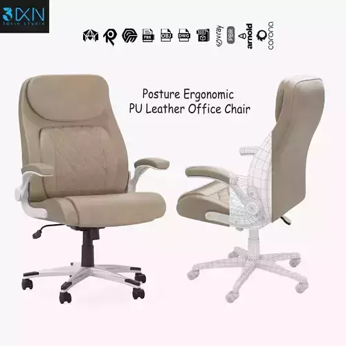 Posture Ergonomic PU Leather Office Chair