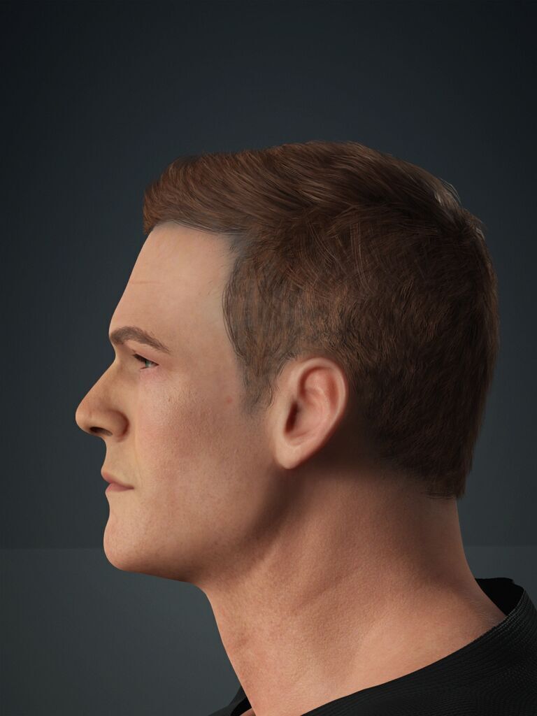 Alan Ritchson Reacher Digital Double Face Model  3D model_4