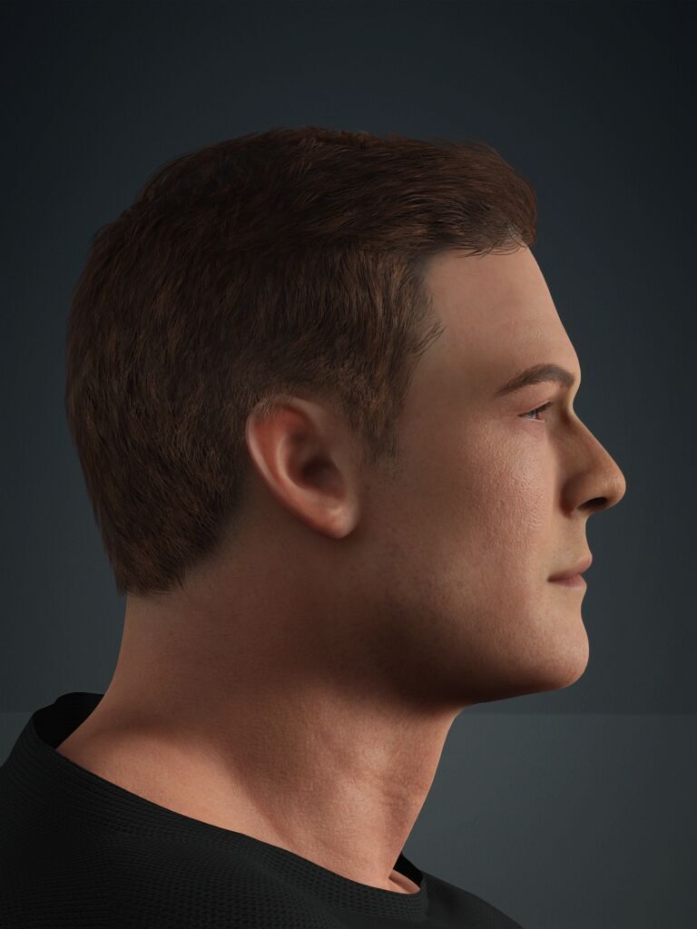 Alan Ritchson Reacher Digital Double Face Model  3D model_3